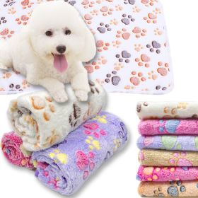 Soft and Fluffy High Quality Pet Blanket Cute Cartoon Pattern Pet Mat Warm and Comfortable Blanket for Cat and Dogs Pet Supplies (Color: Pink elephant)