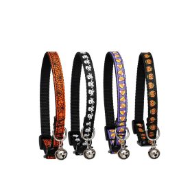 Halloween cat collar puppy collar pet supplies (Color: candy)