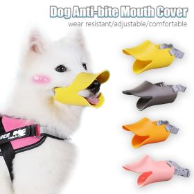 Adjustable Dogs Anti-bite Mouth Cover Muzzle Silicone Duck Mouth Mask For Dog Stop Barking Dog Pet Mouth Cover Pet Dog Supplies (Color: yellow)