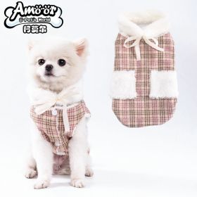 Winter Pet Clothes For Dog & Cat; Warm Dog Sweater Cat Sweatshirt; Winter Dog Hoodie Pet Apparel (Color: pink)