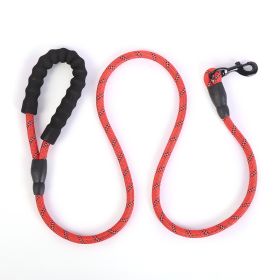 Strong Nylon Braided Dog Leash ; Pet Training Running Rope; Pet Supplies Pet Leash (Color: Red)