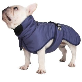 Large Dog Winter Fall Coat Wind-proof Reflective Anxiety Relief Soft Wrap Calming Vest For Travel (Color: Blue)