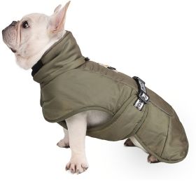 Large Dog Winter Fall Coat Wind-proof Reflective Anxiety Relief Soft Wrap Calming Vest For Travel (Color: Olive)