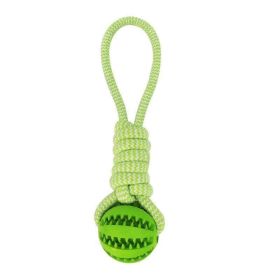 Pet Tooth Cleaning Bite Resistant Toy Ball for Pet Dogs Puppy (Color: green)