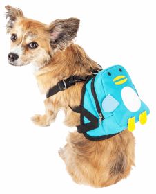 Pet Life 'Waggler Hobbler' Large-Pocketed Compartmental Animated Dog Harness Backpack (size: medium)