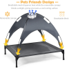 Outdoor travel CampingPortable Elevated Pet Bed With Removable Canopy Shade