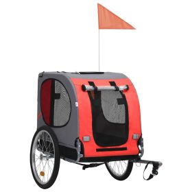 Pet Bike Trailer Red and Black (Color: Black)