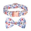 1pc Adjustable Soft Dog Collar With Print Flower Multicolor Cute Patterns