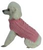 Swivel-Swirl Heavy Cable Knitted Fashion Designer Dog Sweater