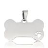 Stainless Steel Bone Shaped Pendant For Cat Collars; Metal Pendant For Pet Necklace; Pet Supplies